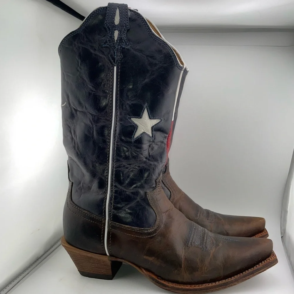 Twisted X  WSO0012 Red White & Blue Leather  Cowboy Western Boots Women's 9.5B‌‍ - Picture 10 of 11